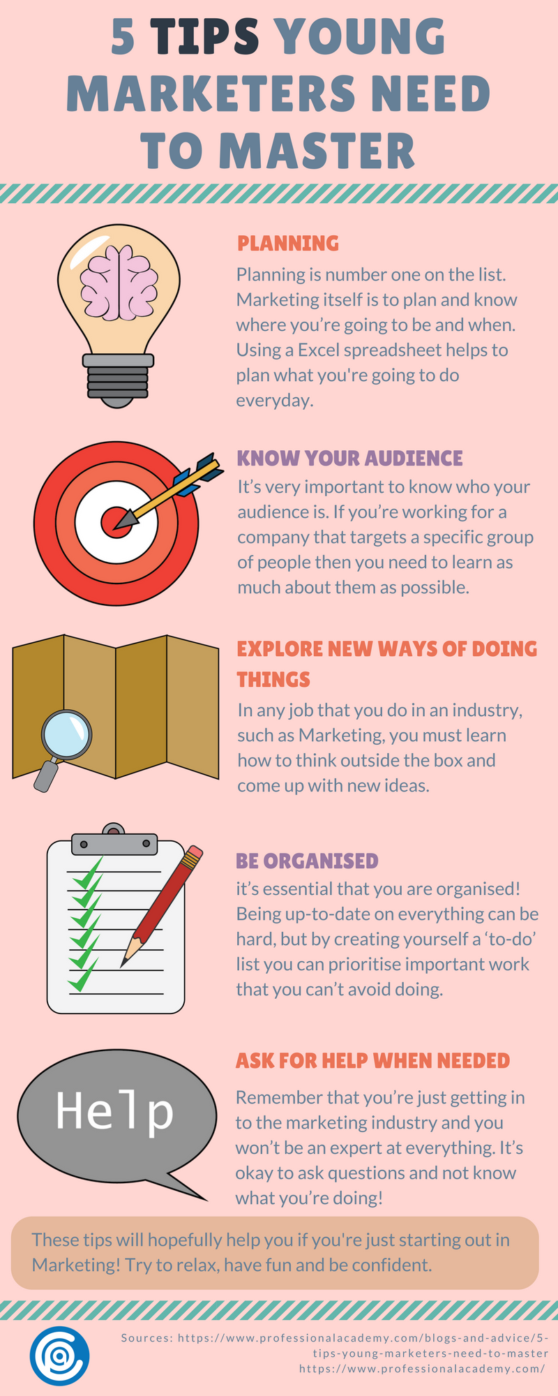 5 Tips Young Marketers Need to Master - Infographic