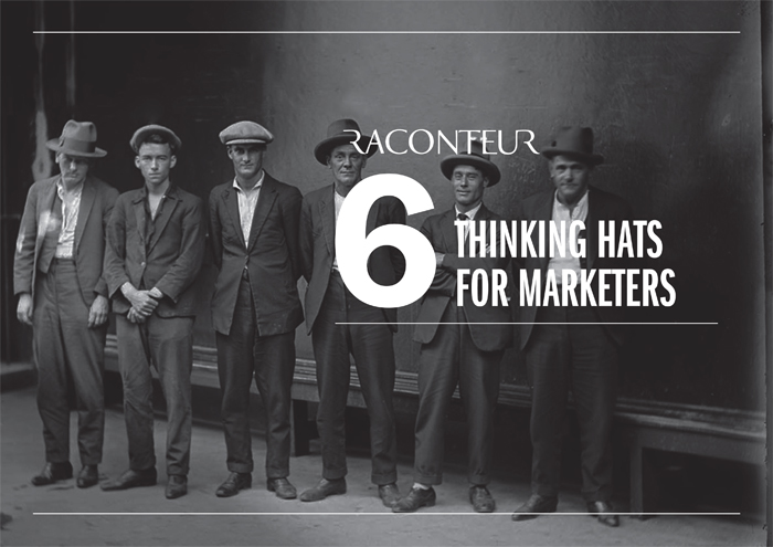 6 Thinking hats for marketers infographic