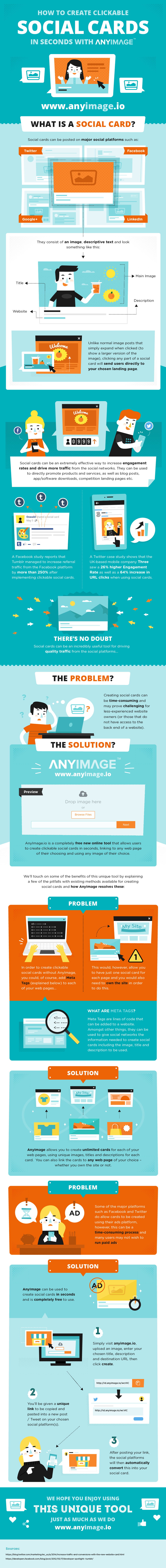 How to Create Clickable Social Cards in Seconds - Infographic